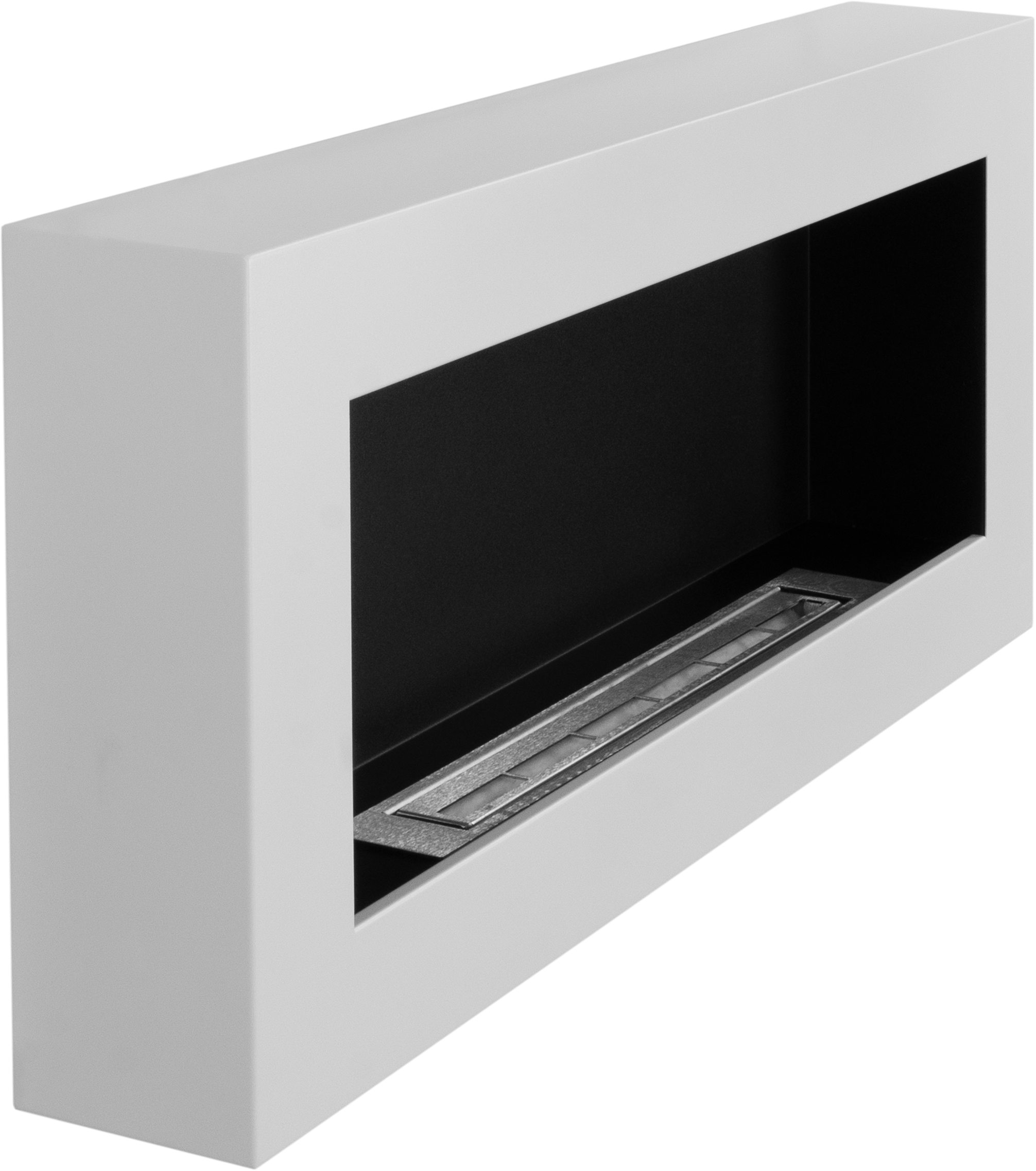 Campo24 Ethanolkamin Premium-Wandkamin 900×400mm weiß matt  modernes Design