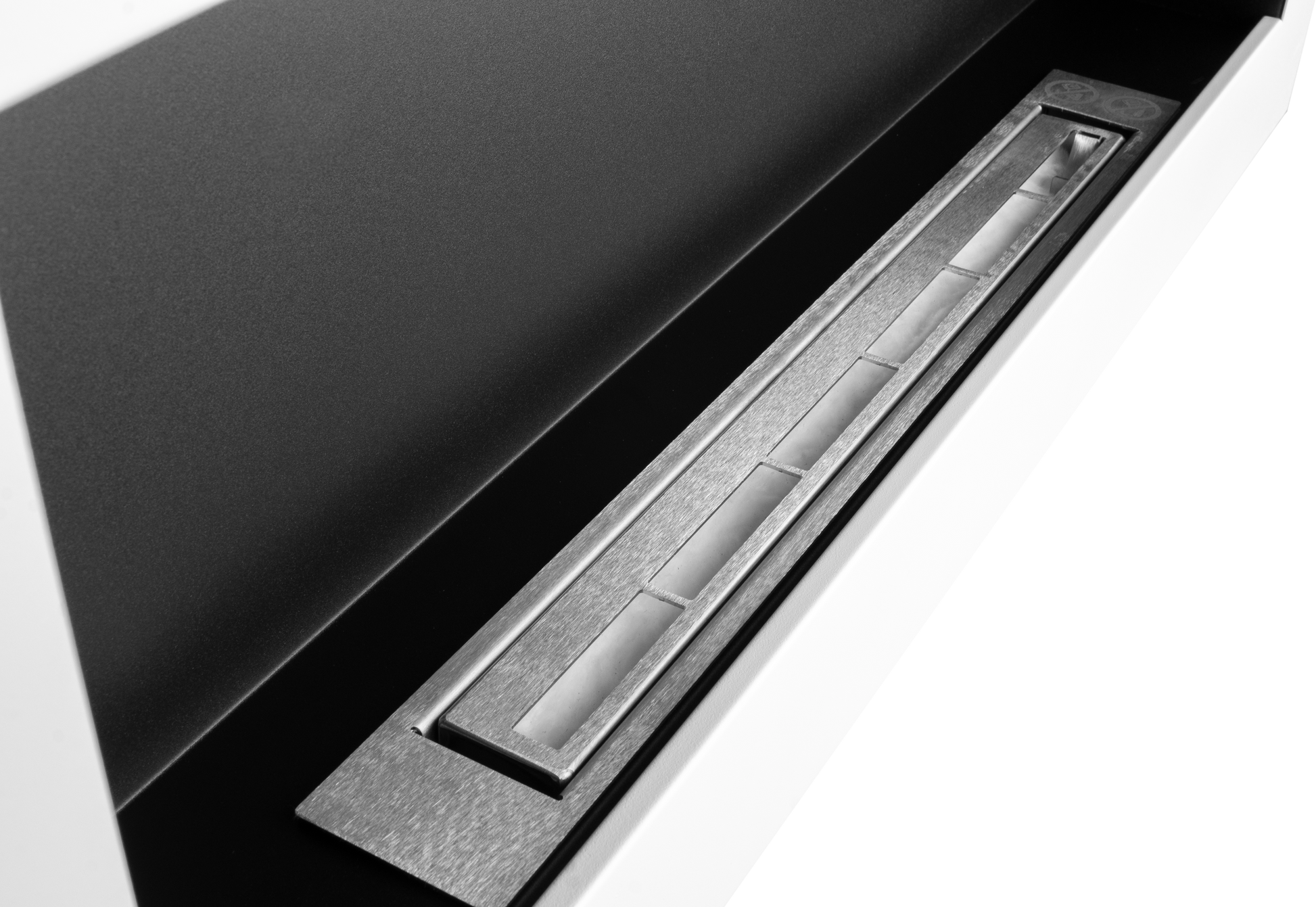 Campo24 Ethanolkamin Premium-Wandkamin 900×400mm weiß matt  modernes Design