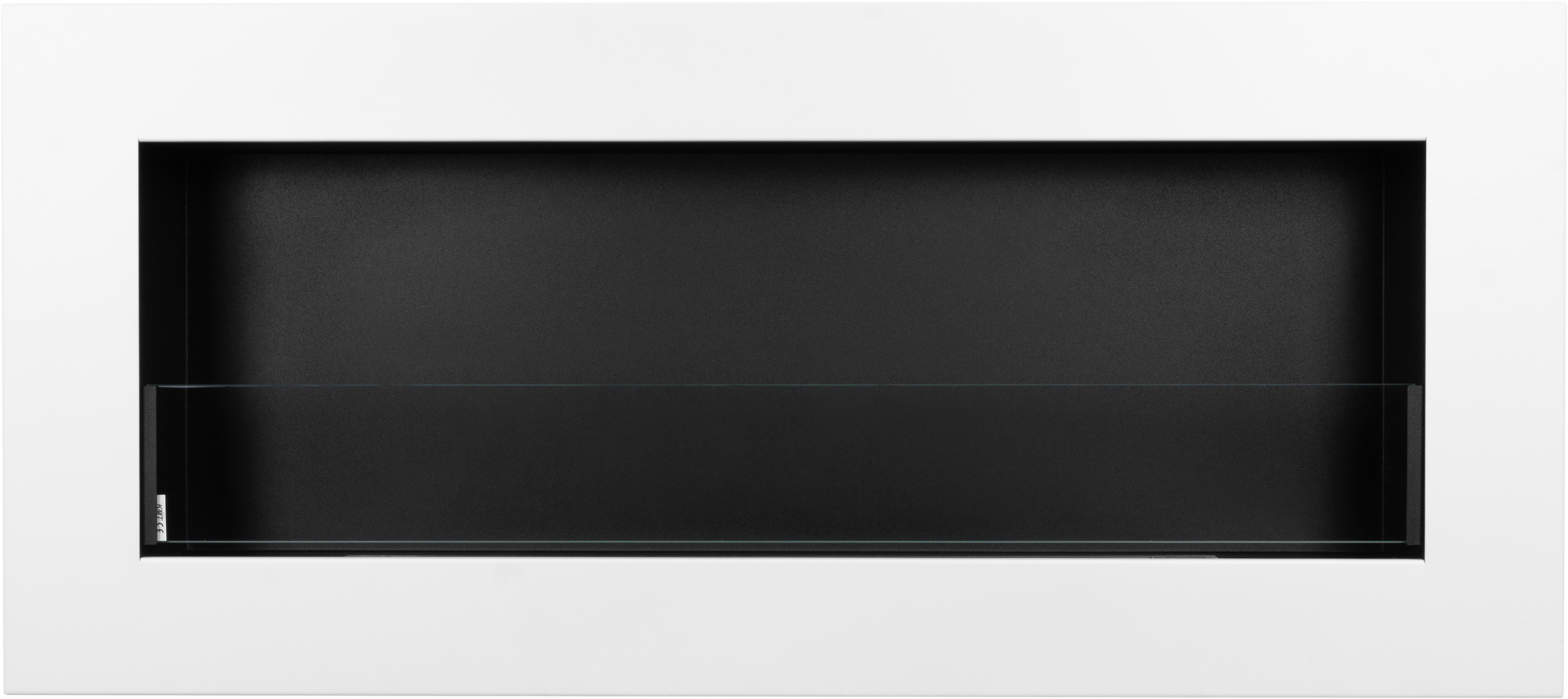 Campo24 Ethanolkamin Premium-Wandkamin 900×400mm weiß matt Kamin Sicherheitsglas modern