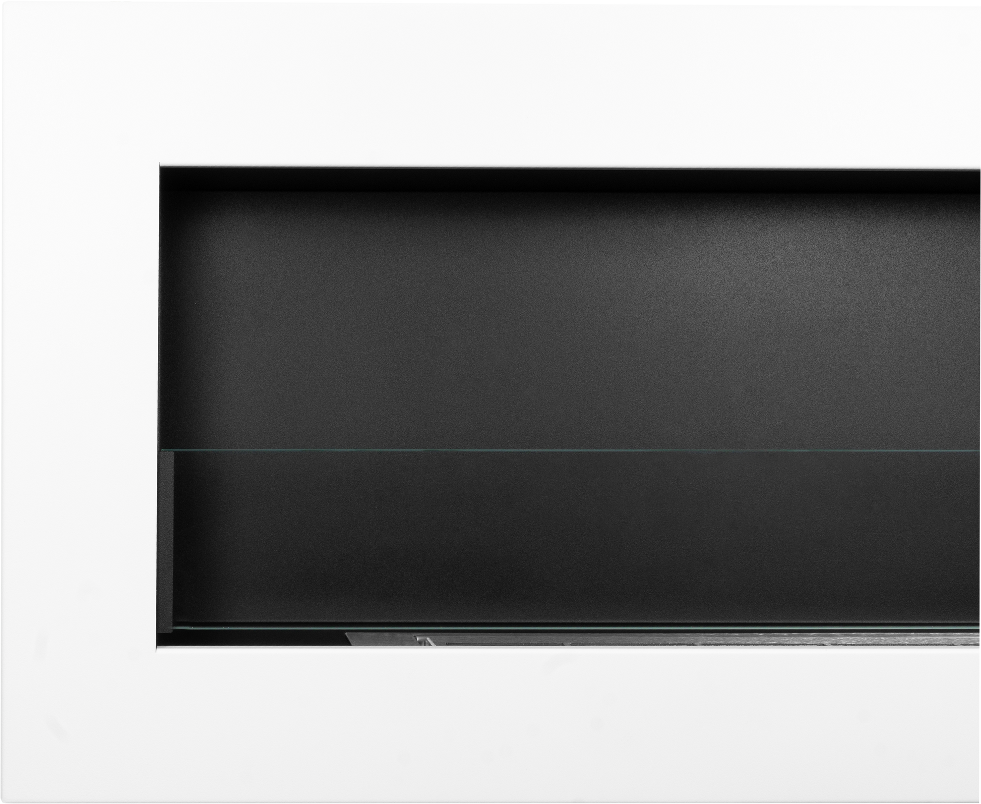 Campo24 Ethanolkamin Premium-Wandkamin 900×400mm weiß matt Kamin Sicherheitsglas modern