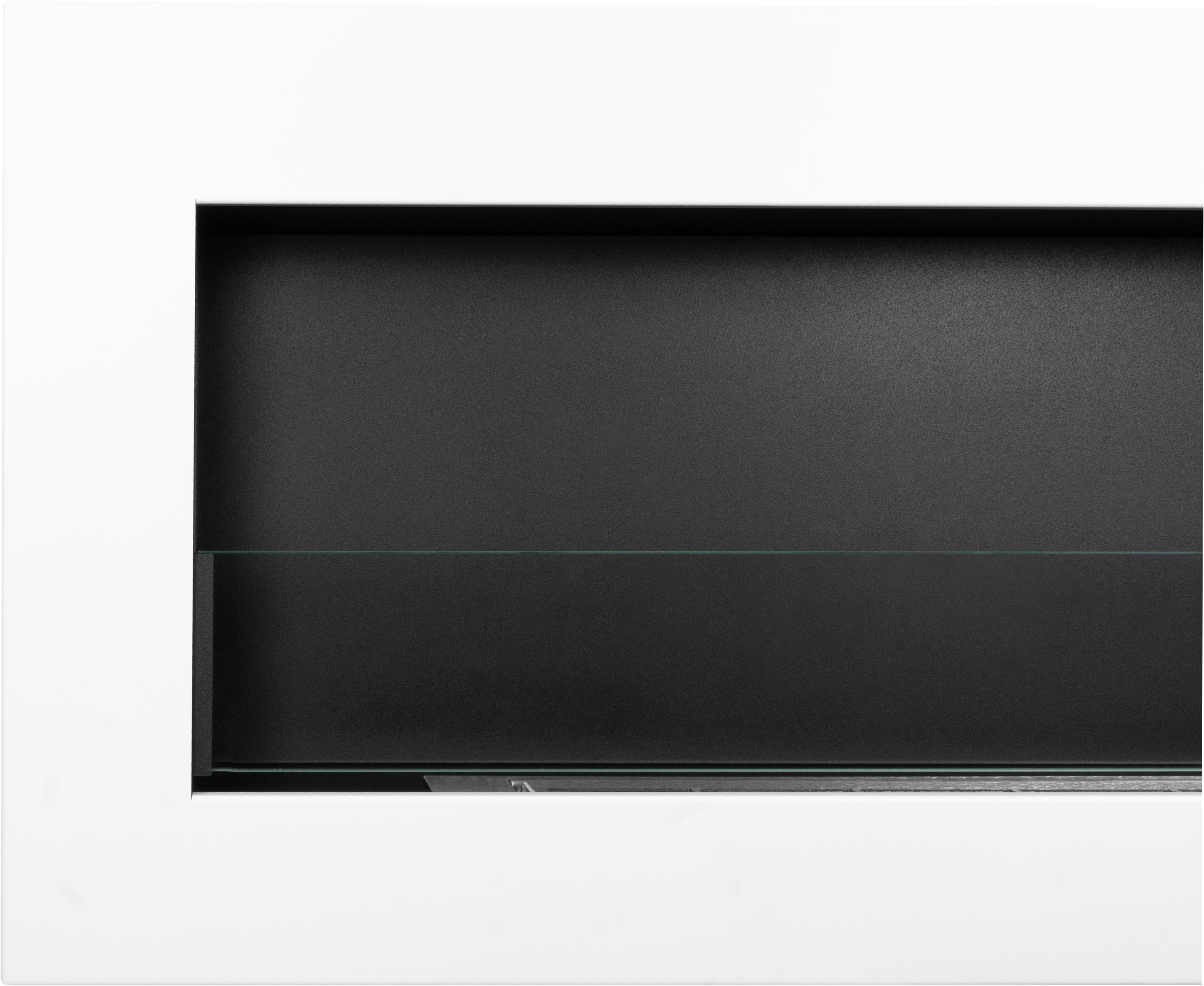 Campo24 Ethanolkamin Premium-Wandkamin 900×400mm weiß matt Kamin Sicherheitsglas modern