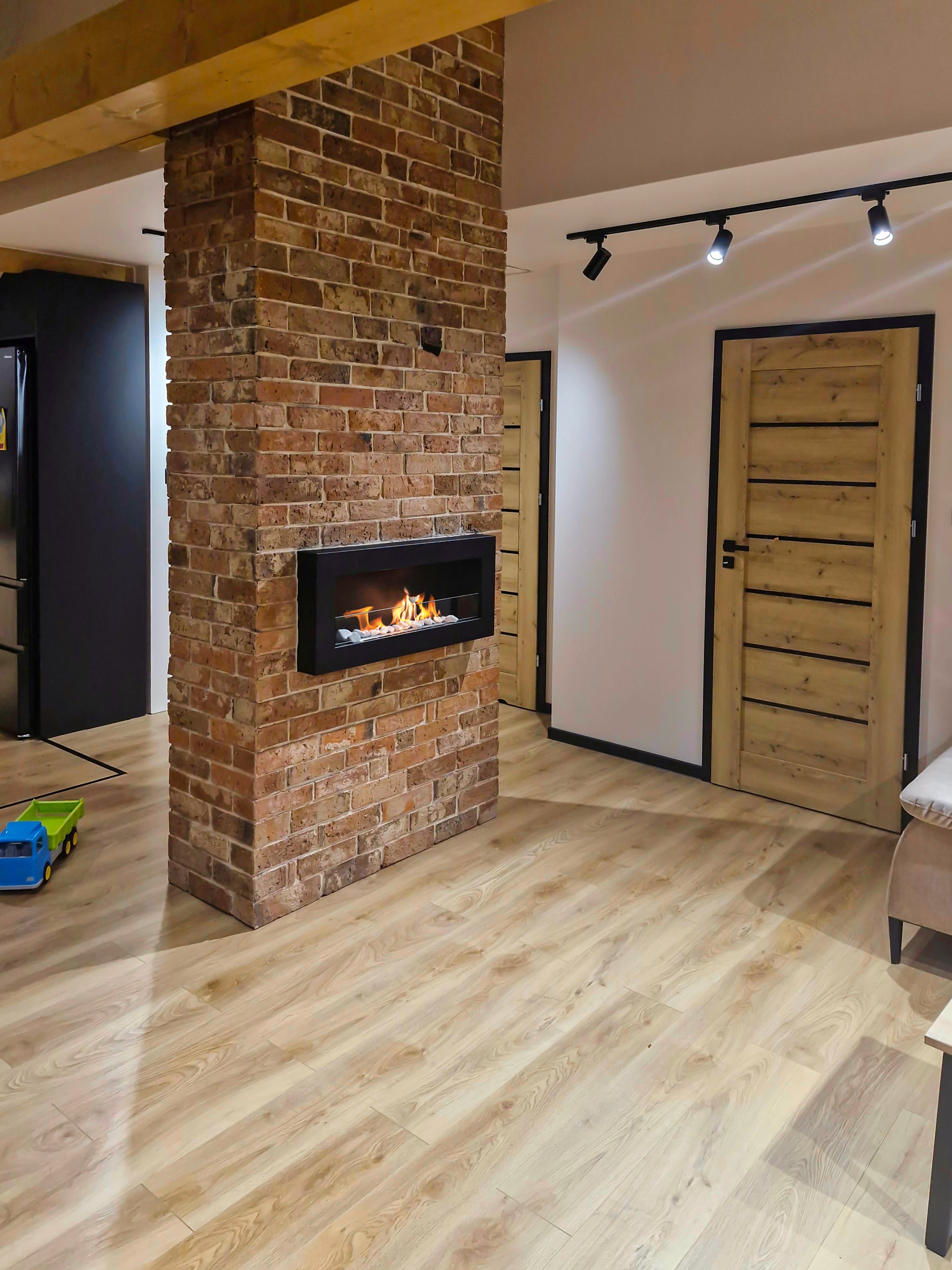 Campo24 Ethanolkamin Premium-Wandkamin 900×400mm schwarz matt Kamin Sicherheitsglas modern