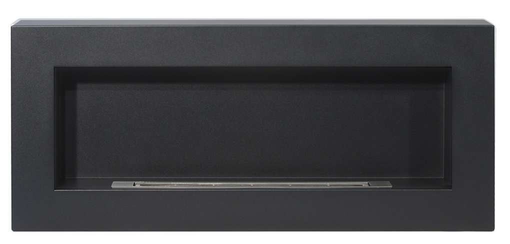 Campo24 Ethanolkamin Premium-Wandkamin 900×400mm schwarz matt Kamin im modern Design