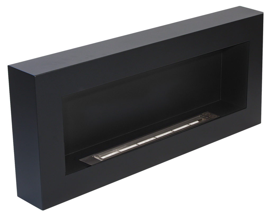 Campo24 Ethanolkamin Premium-Wandkamin 900×400mm schwarz matt Kamin im modern Design