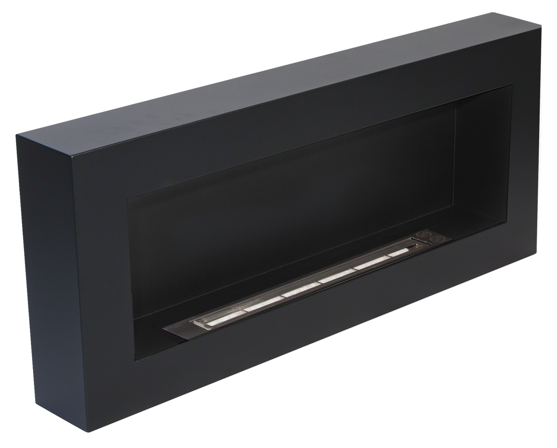 Campo24 Ethanolkamin Premium-Wandkamin 900×400mm schwarz matt Kamin im modern Design