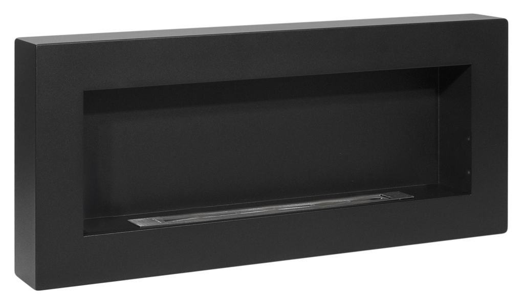 Campo24 Ethanolkamin Premium-Wandkamin 900×400mm schwarz matt Kamin im modern Design