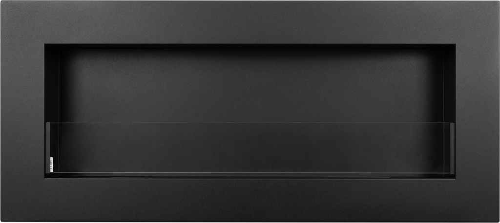 Campo24 Ethanolkamin Premium-Wandkamin 900×400mm schwarz matt Kamin Sicherheitsglas modern