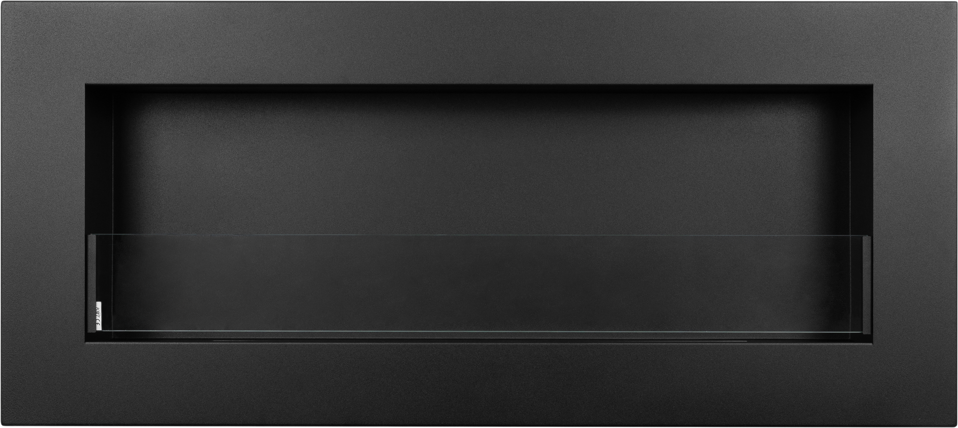 Campo24 Ethanolkamin Premium-Wandkamin 900×400mm schwarz matt Kamin Sicherheitsglas modern