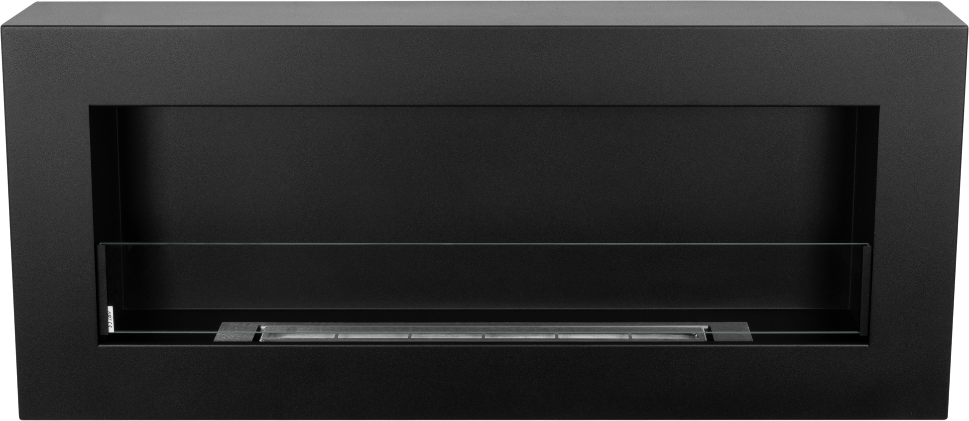 Campo24 Ethanolkamin Premium-Wandkamin 900×400mm schwarz matt Kamin Sicherheitsglas modern