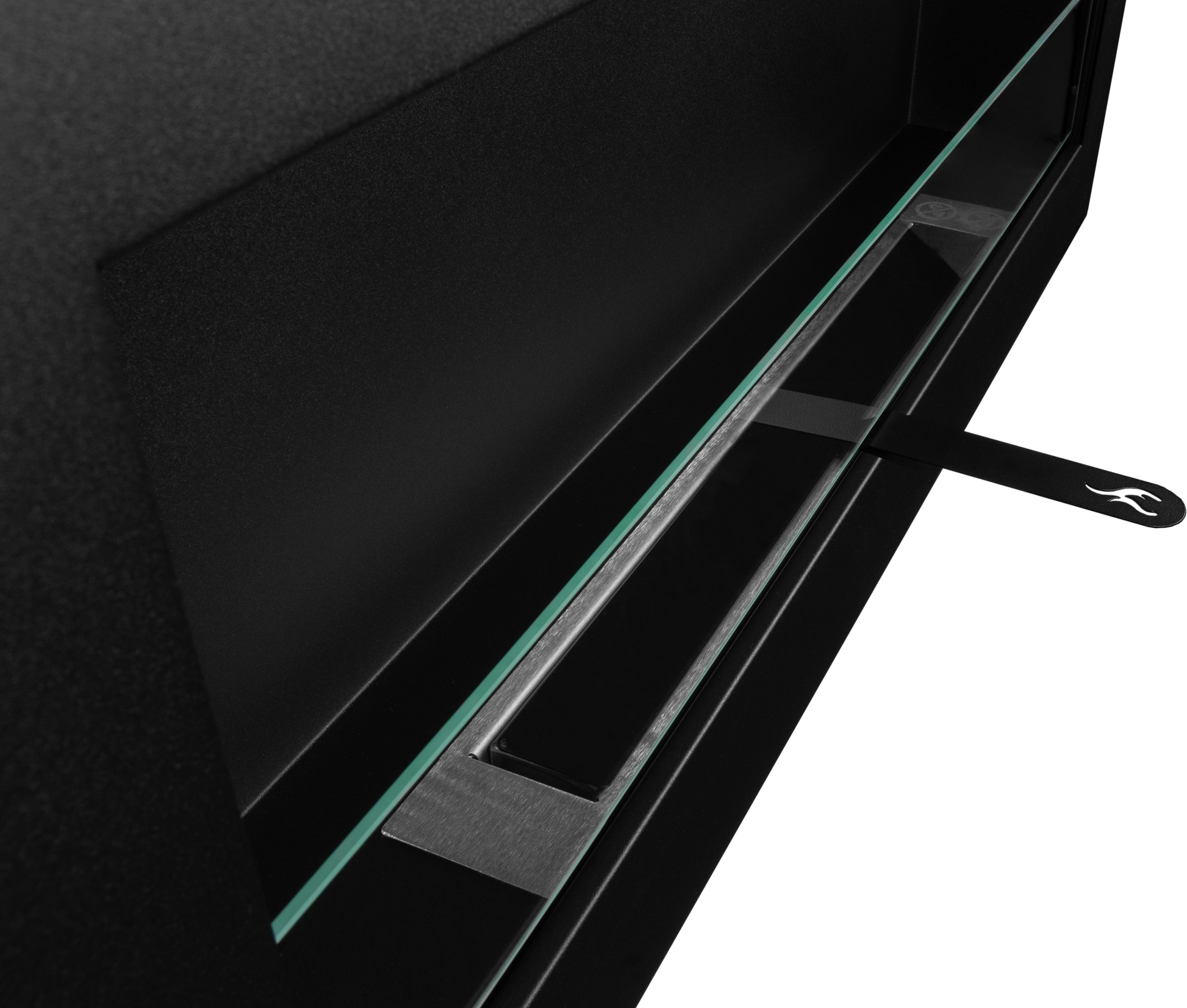 Campo24 Ethanolkamin Premium-Wandkamin 900×400mm schwarz matt Kamin Sicherheitsglas modern