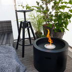 Campo24 - Fire bowl round black - 47.5x32.5cm - Garden fire bowl / Outdoor fire bowl / Fire bowl for terrace / Modern design fire bowl (copy)