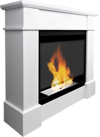 Campo24 Ethanol Fireplace Paula Bioethanol Fireplace Freestanding Unit – Decorative Fireplace for Indoors, Modern Design, Odorless, Safe &amp; Environmentally Friendly