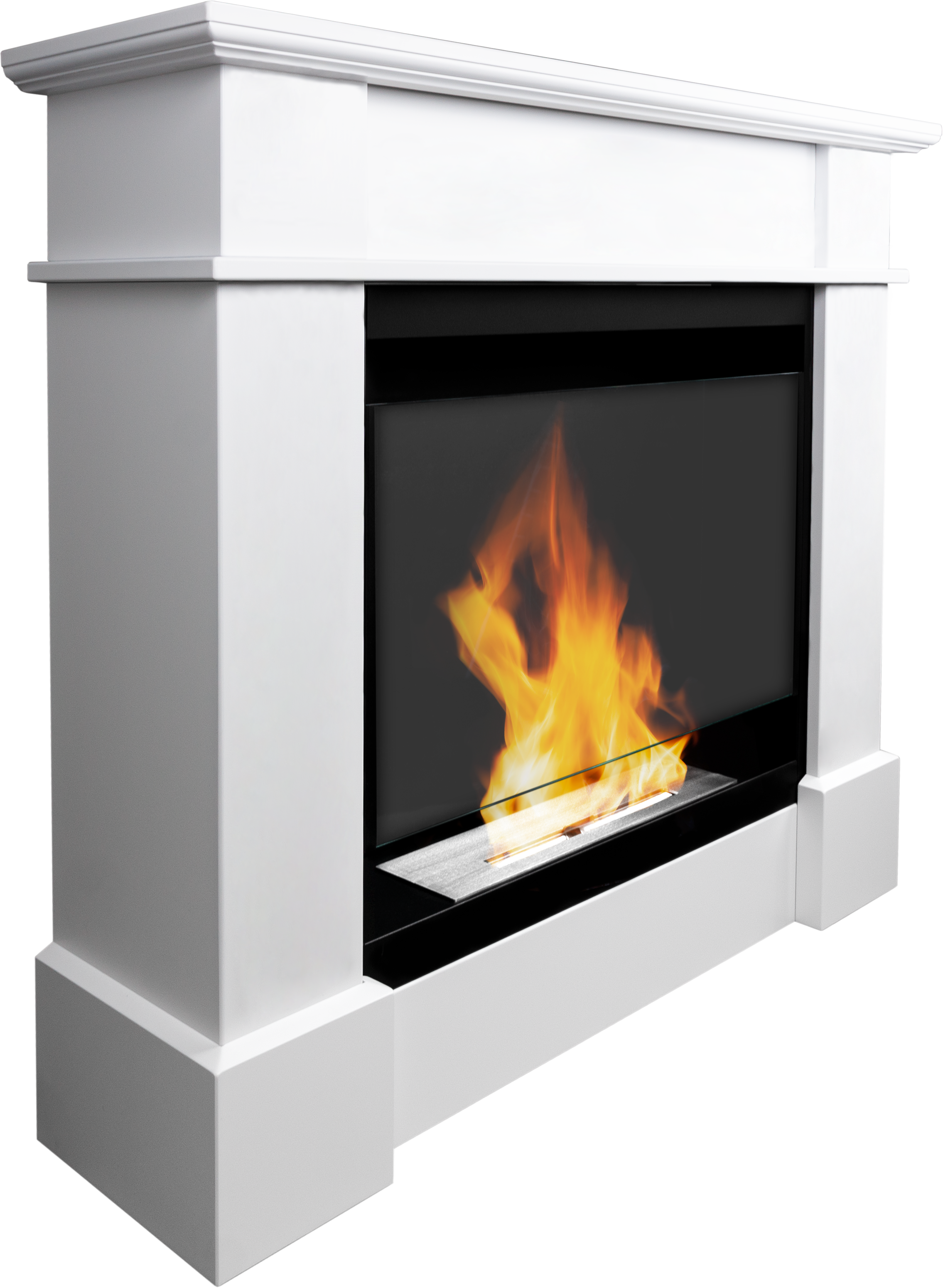 Campo24 Ethanol Fireplace Paula Bioethanol Fireplace Freestanding Unit – Decorative Fireplace for Indoors, Modern Design, Odorless, Safe &amp; Environmentally Friendly