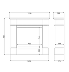 Campo24 Ethanol Fireplace Paula Bioethanol Fireplace Freestanding Unit – Decorative Fireplace for Indoors, Modern Design, Odorless, Safe &amp; Environmentally Friendly