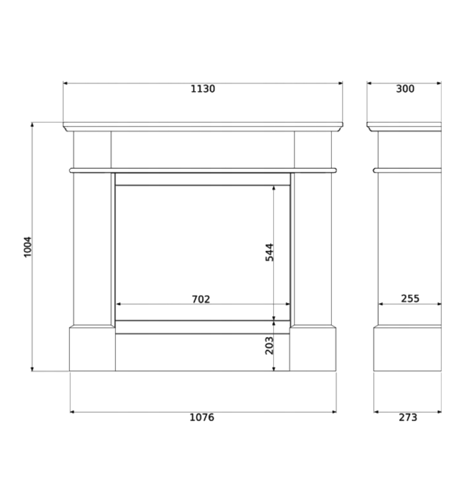 Campo24 Ethanol Fireplace Paula Bioethanol Fireplace Freestanding Unit – Decorative Fireplace for Indoors, Modern Design, Odorless, Safe &amp; Environmentally Friendly