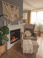 Campo24 Ethanol Fireplace Paula Bioethanol Fireplace Freestanding Unit – Decorative Fireplace for Indoors, Modern Design, Odorless, Safe &amp; Environmentally Friendly