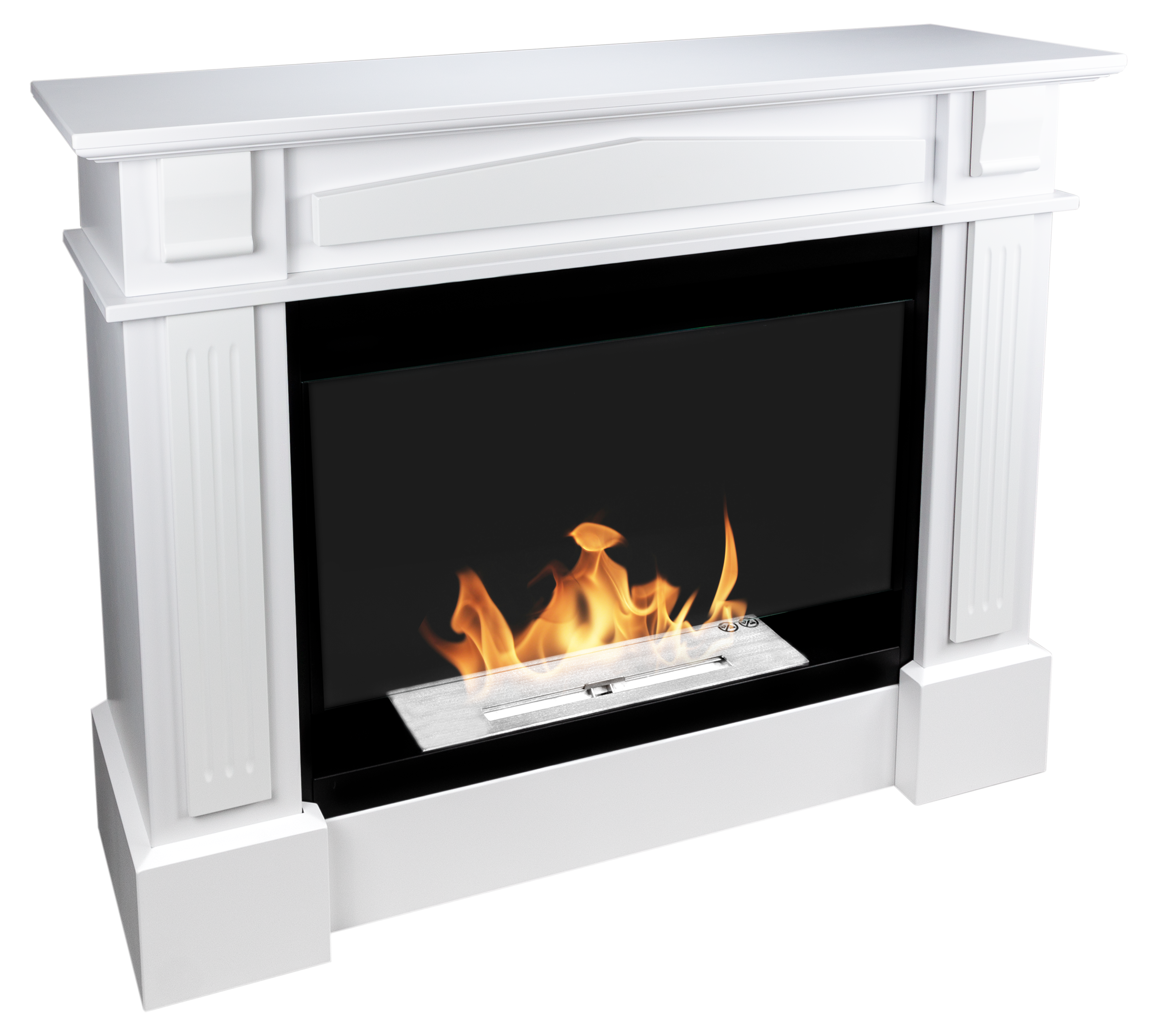 Campo24 - Verena ethanol fireplace, freestanding bioethanol fireplace – decorative fireplace for indoors, modern design, odorless, safe &amp; environmentally friendly