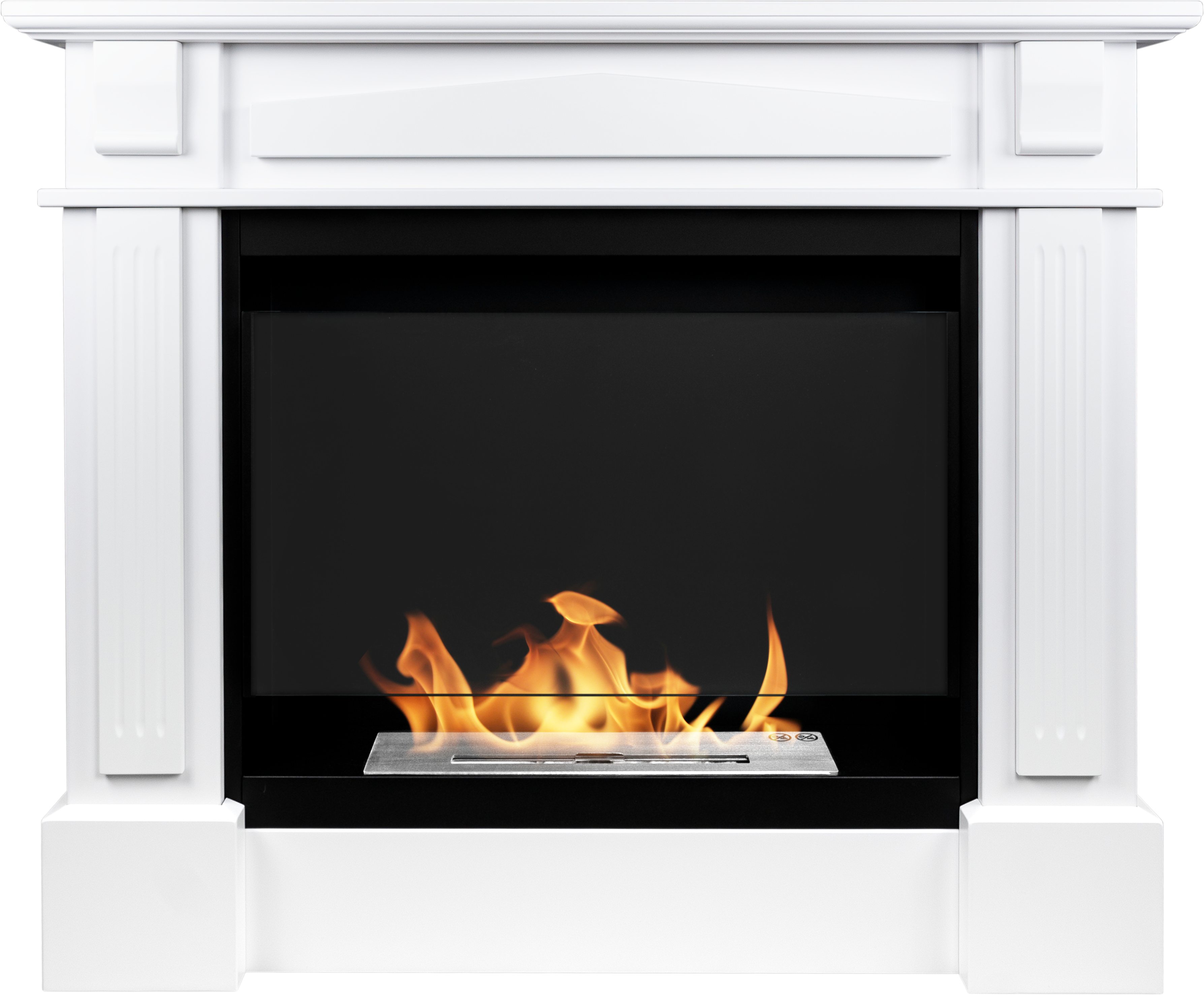 Campo24 - Verena ethanol fireplace, freestanding bioethanol fireplace – decorative fireplace for indoors, modern design, odorless, safe &amp; environmentally friendly