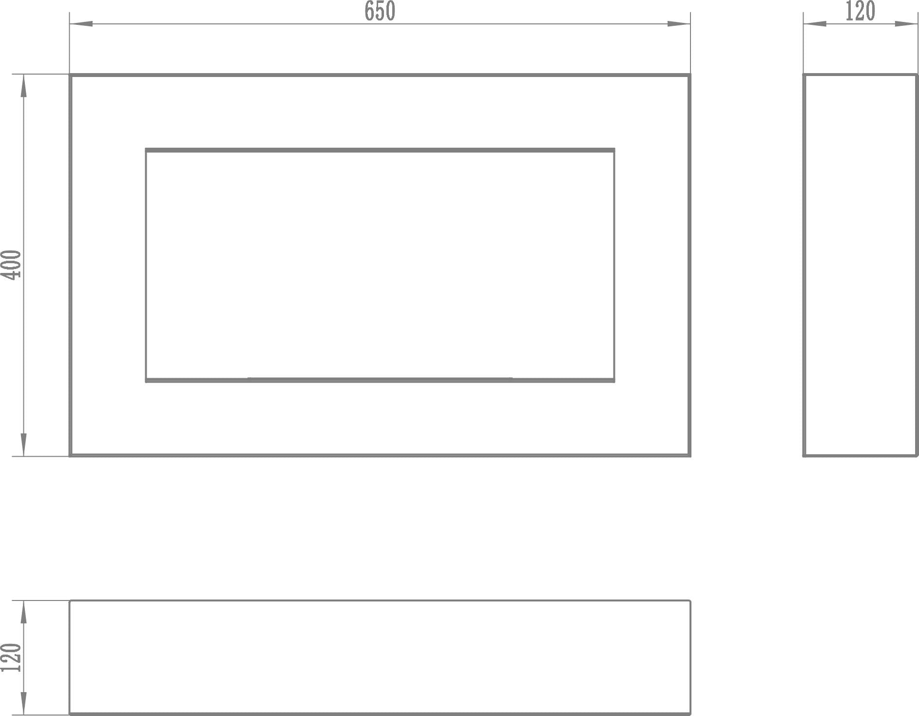 Campo24 - Gel and Wall Ethanol Fireplace + Aromatherapy Bowl, Black 65 cm