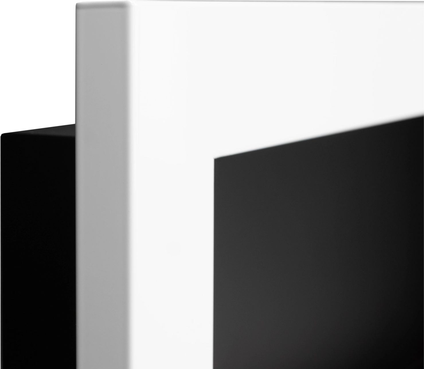 Campo24 - Gel &amp; Wall Ethanol Fireplace with Safety Glass - Gel Fireplace Ethanol Fireplace - White High Gloss - 90cm