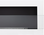 Campo24 - Gel &amp; Wall Ethanol Fireplace with Safety Glass - Gel Fireplace Ethanol Fireplace - White High Gloss - 90cm