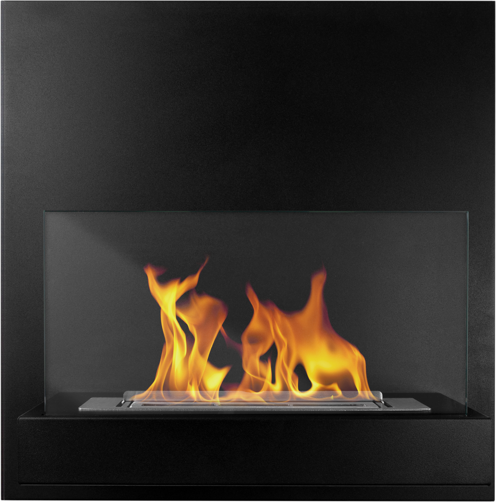 Campo24 - BlackBOARD Flame -  Ethanol-Kamin **Schwarz** gelkamin ethanolkamin Wand