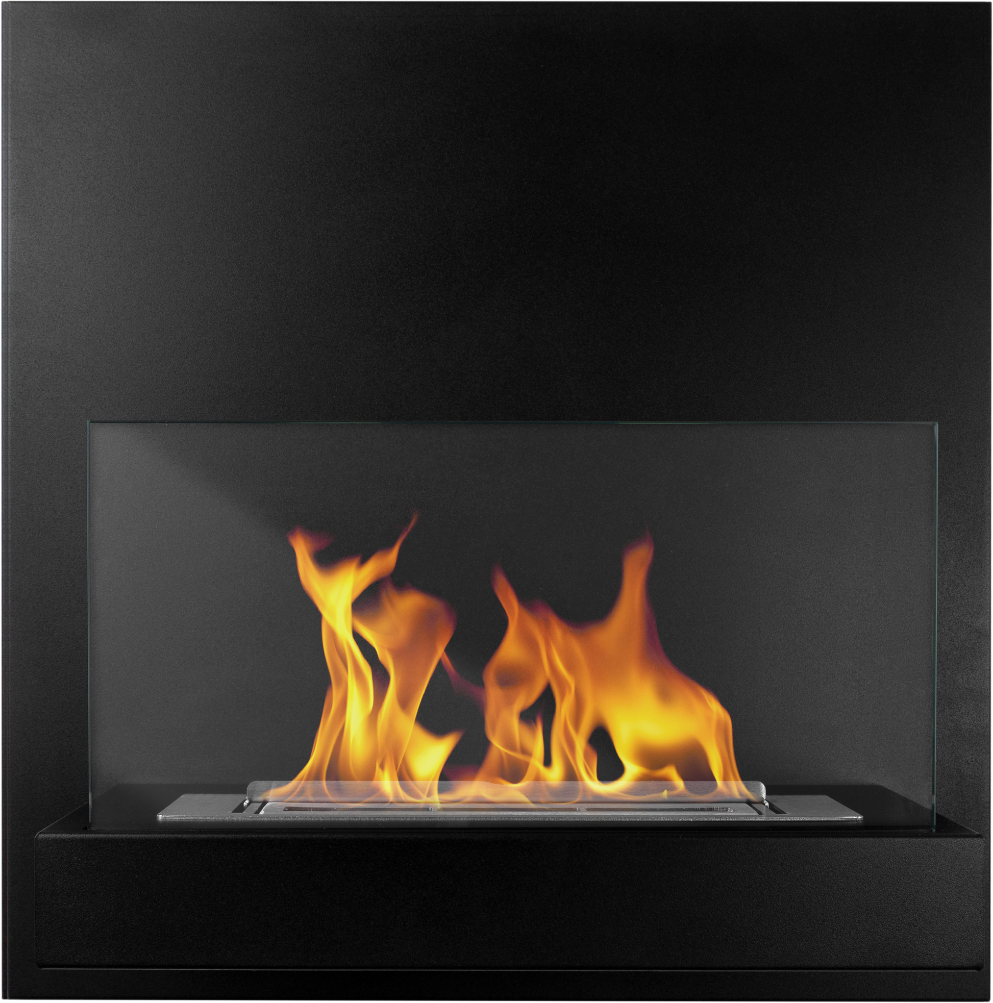 Campo24 - BlackBOARD Flame -  Ethanol-Kamin **Schwarz** gelkamin ethanolkamin Wand