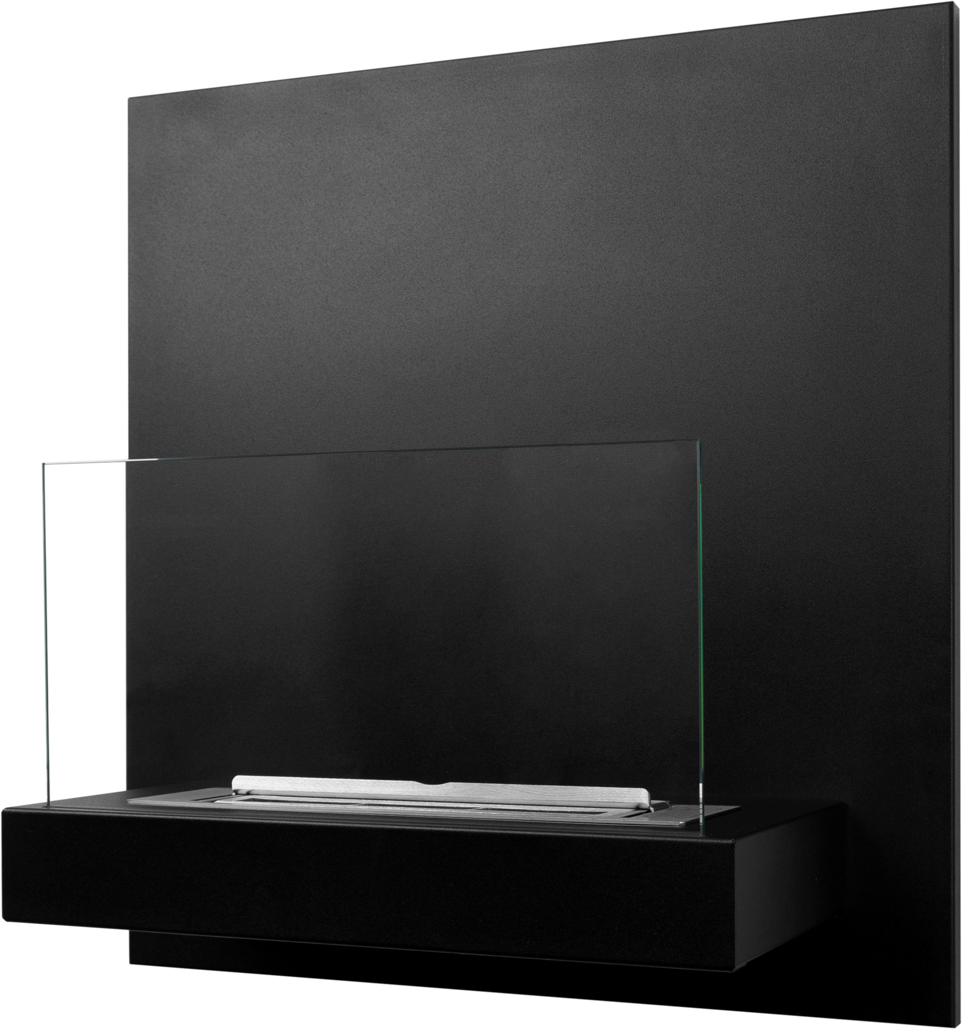 Campo24 - BlackBOARD Flame -  Ethanol-Kamin **Schwarz** gelkamin ethanolkamin Wand