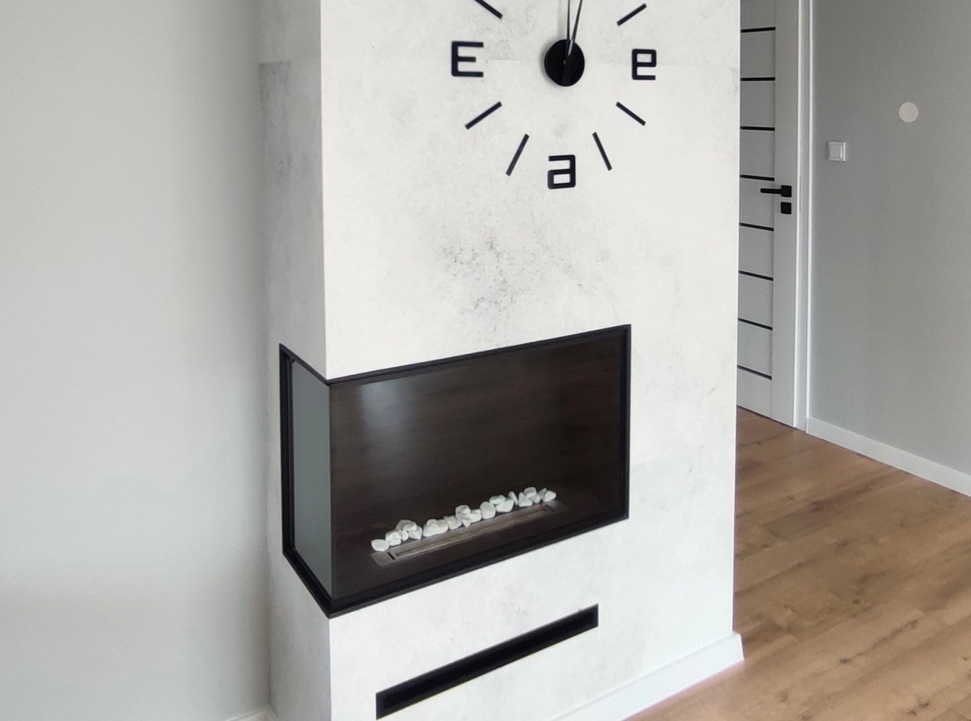 Built-in corner fireplace left 80x50x30 ethanol fireplace bioethanol wall fireplace decorative fireplace (copy)