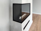 Built-in corner fireplace left 80x50x30 ethanol fireplace bioethanol wall fireplace decorative fireplace (copy)
