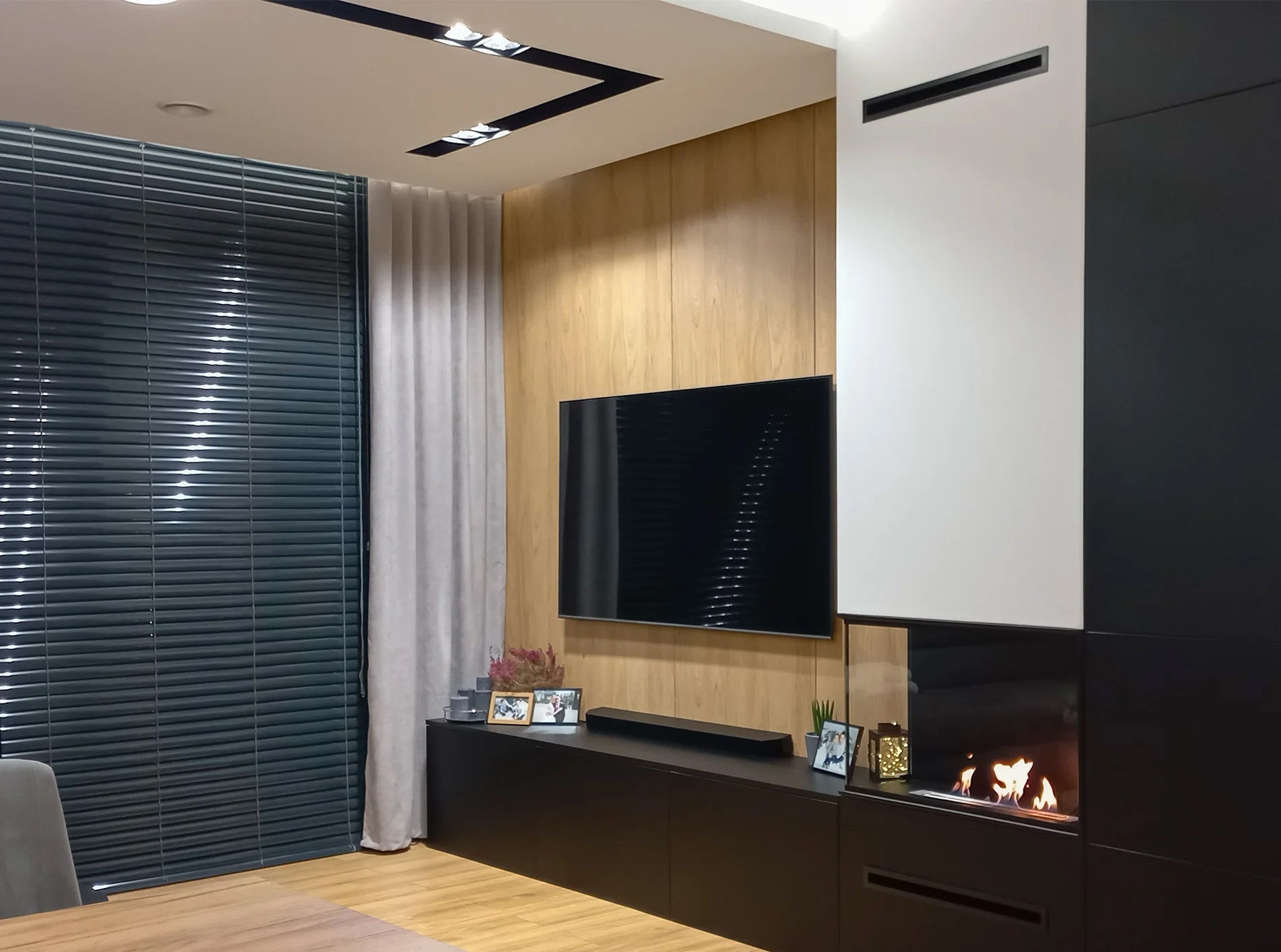 Einbau Eckkamin Links 80x50x30 Ethanolkamin Bioethanol Wandkamin Dekokamin (Kopie)