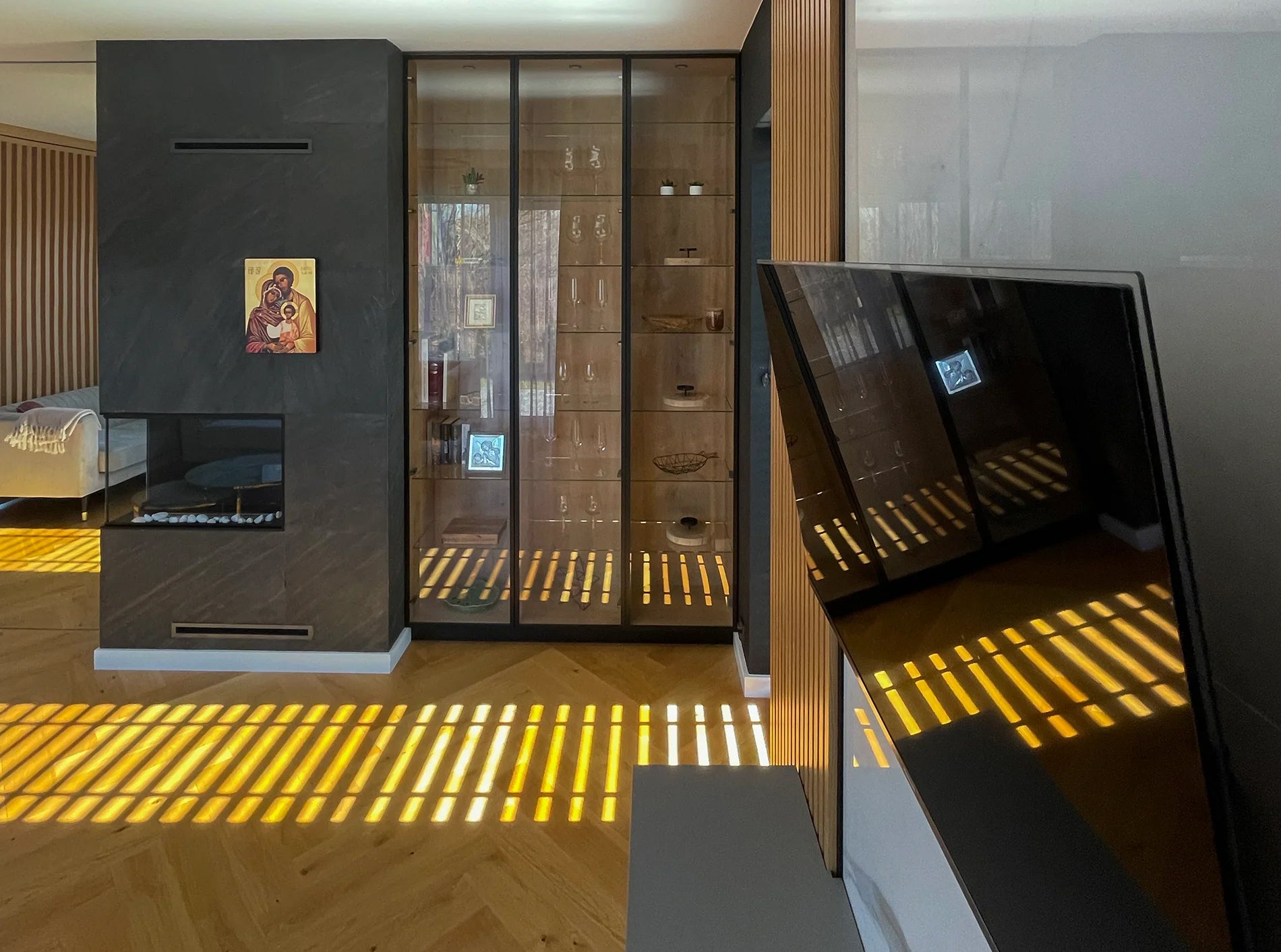 Built-in corner fireplace left 80x50x30 ethanol fireplace bioethanol wall fireplace decorative fireplace (copy)