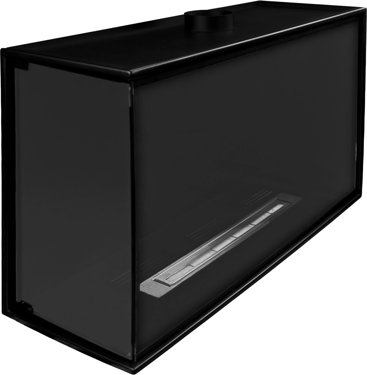 Einbau Eckkamin Links 80x50x30 Ethanolkamin Bioethanol Wandkamin Dekokamin (Kopie)