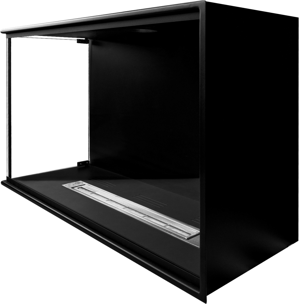 Einbau Eckkamin Links 80x50x30 Ethanolkamin Bioethanol Wandkamin Dekokamin (Kopie)
