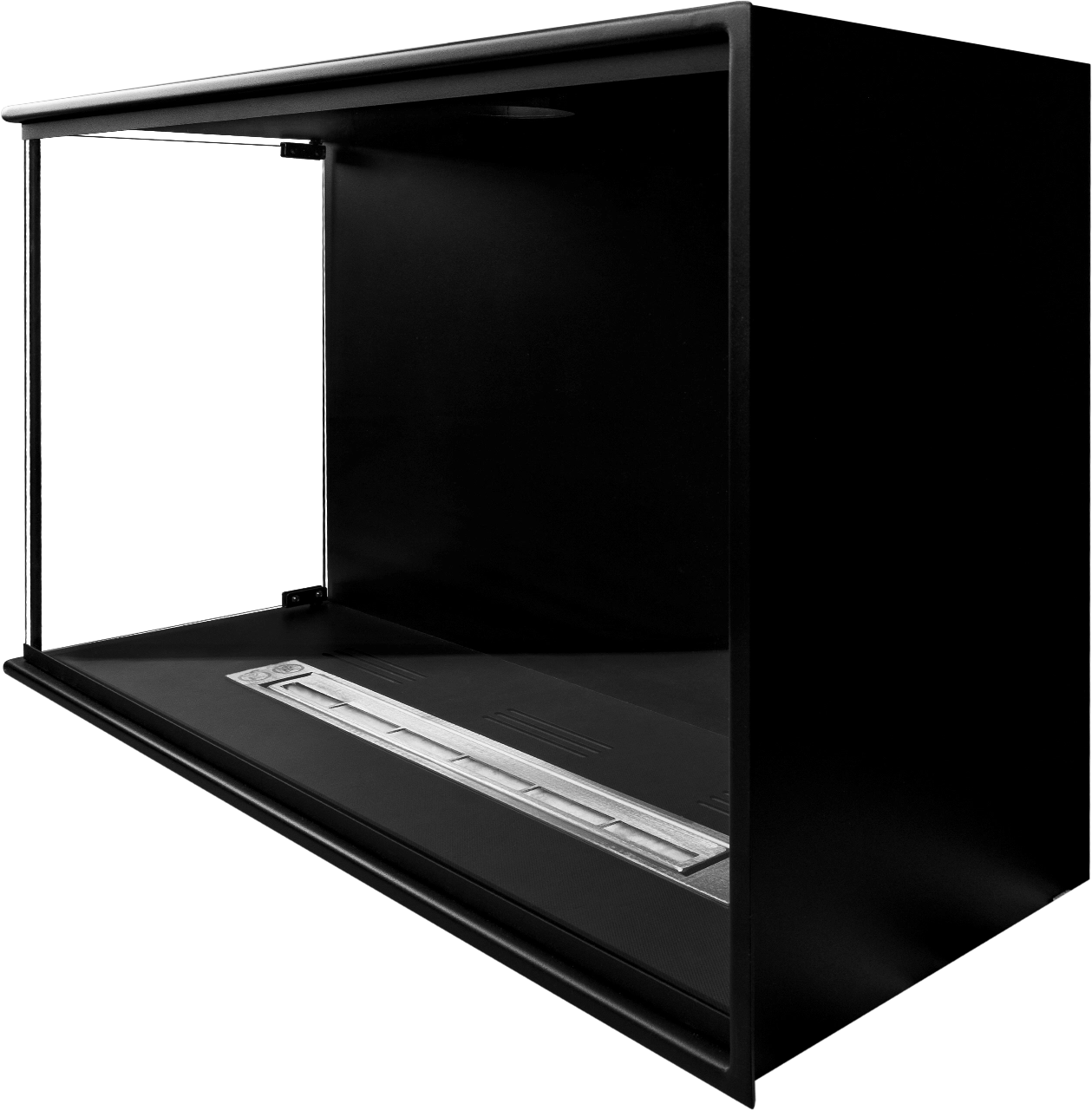 Einbau Eckkamin Links 80x50x30 Ethanolkamin Bioethanol Wandkamin Dekokamin (Kopie)
