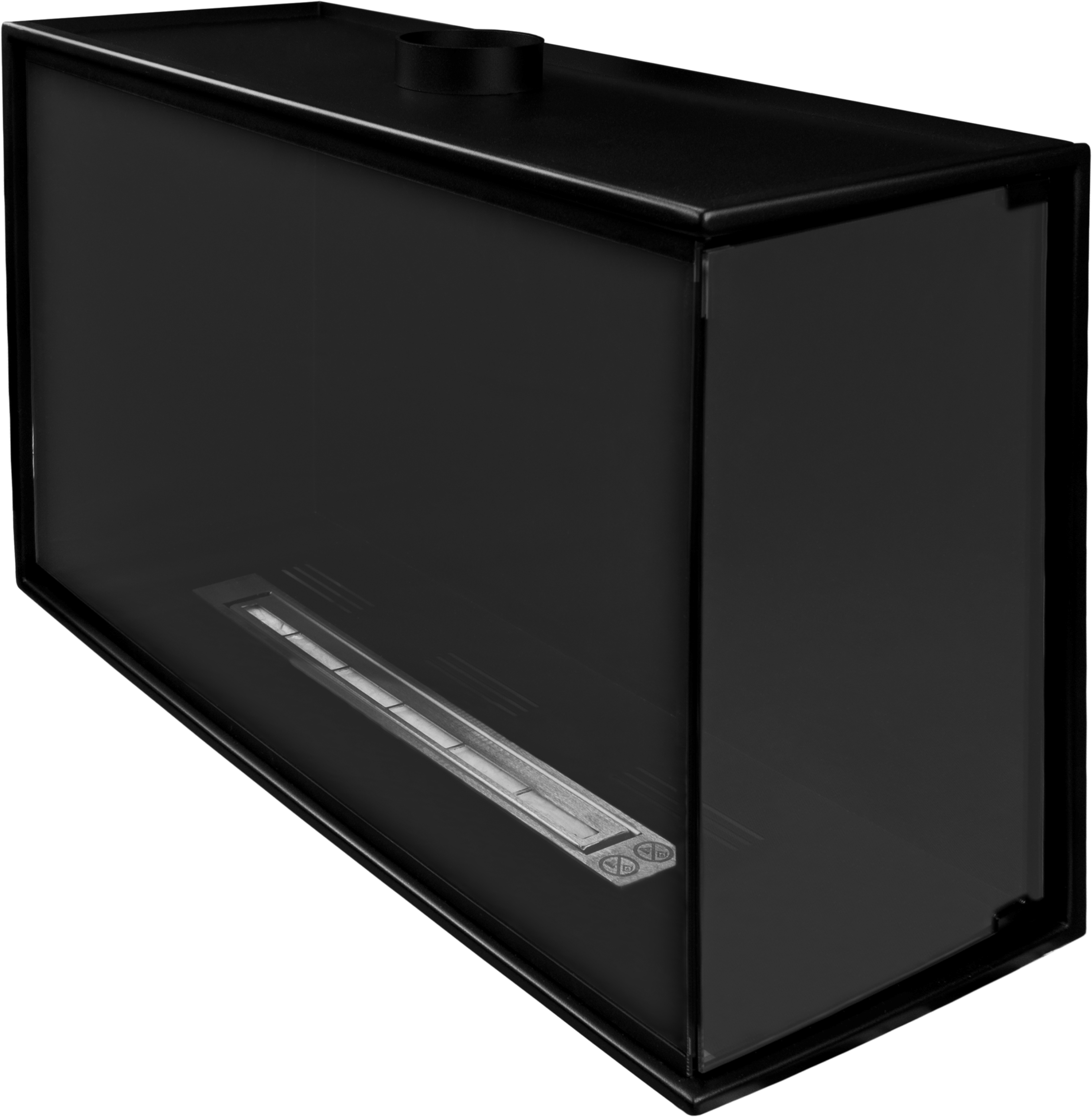 Built-in corner fireplace right 80x50x30 ethanol fireplace bioethanol wall fireplace decorative fireplace