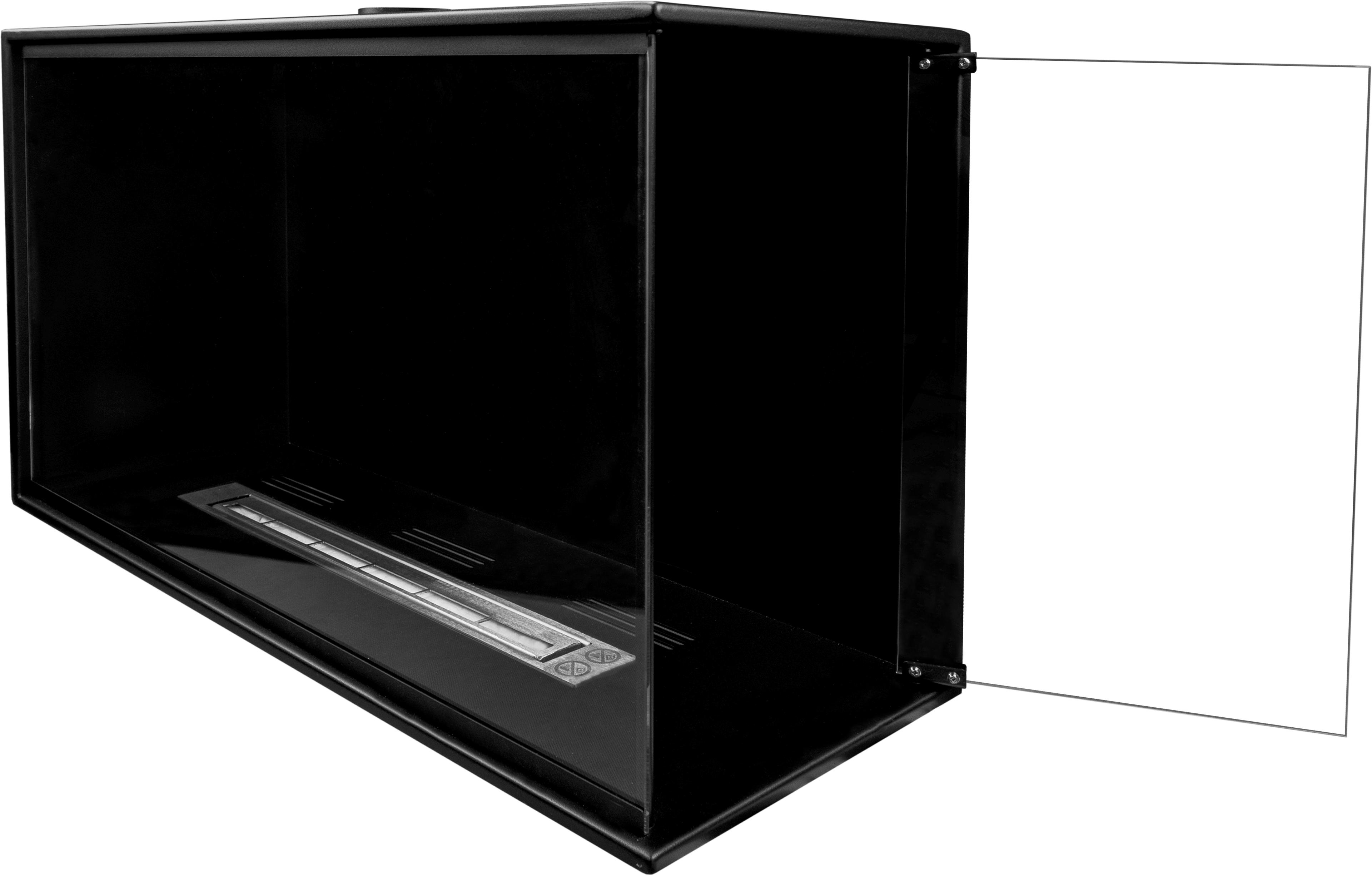 Built-in corner fireplace right 80x50x30 ethanol fireplace bioethanol wall fireplace decorative fireplace