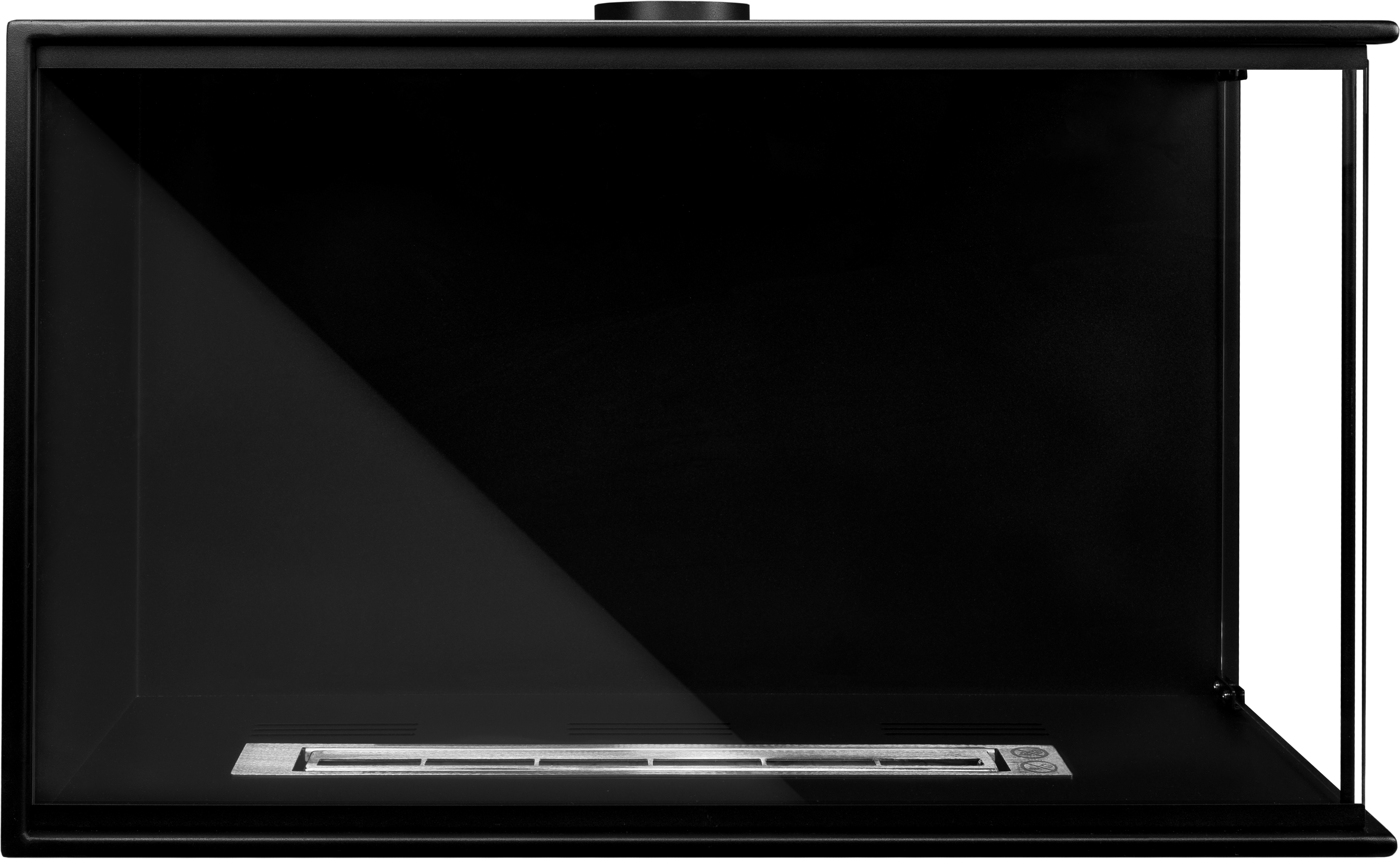 Built-in corner fireplace right 80x50x30 ethanol fireplace bioethanol wall fireplace decorative fireplace