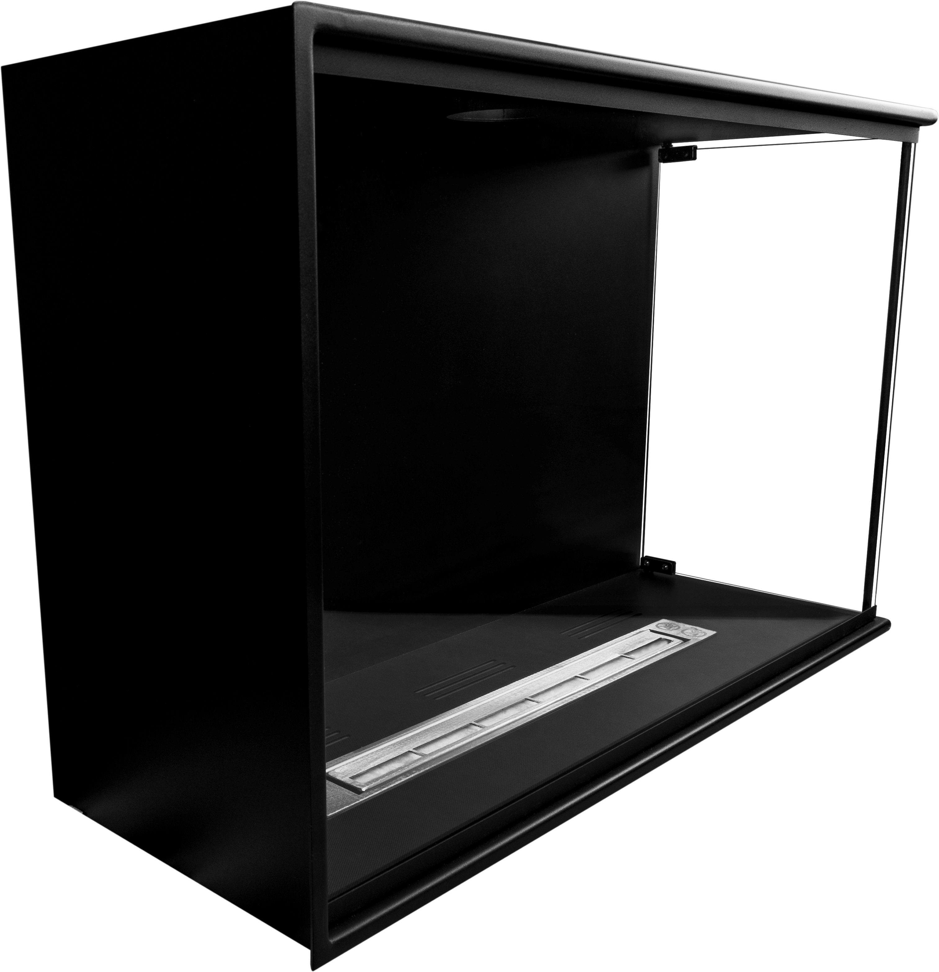 Built-in corner fireplace right 80x50x30 ethanol fireplace bioethanol wall fireplace decorative fireplace