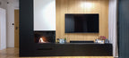Built-in corner fireplace right 80x50x30 ethanol fireplace bioethanol wall fireplace decorative fireplace