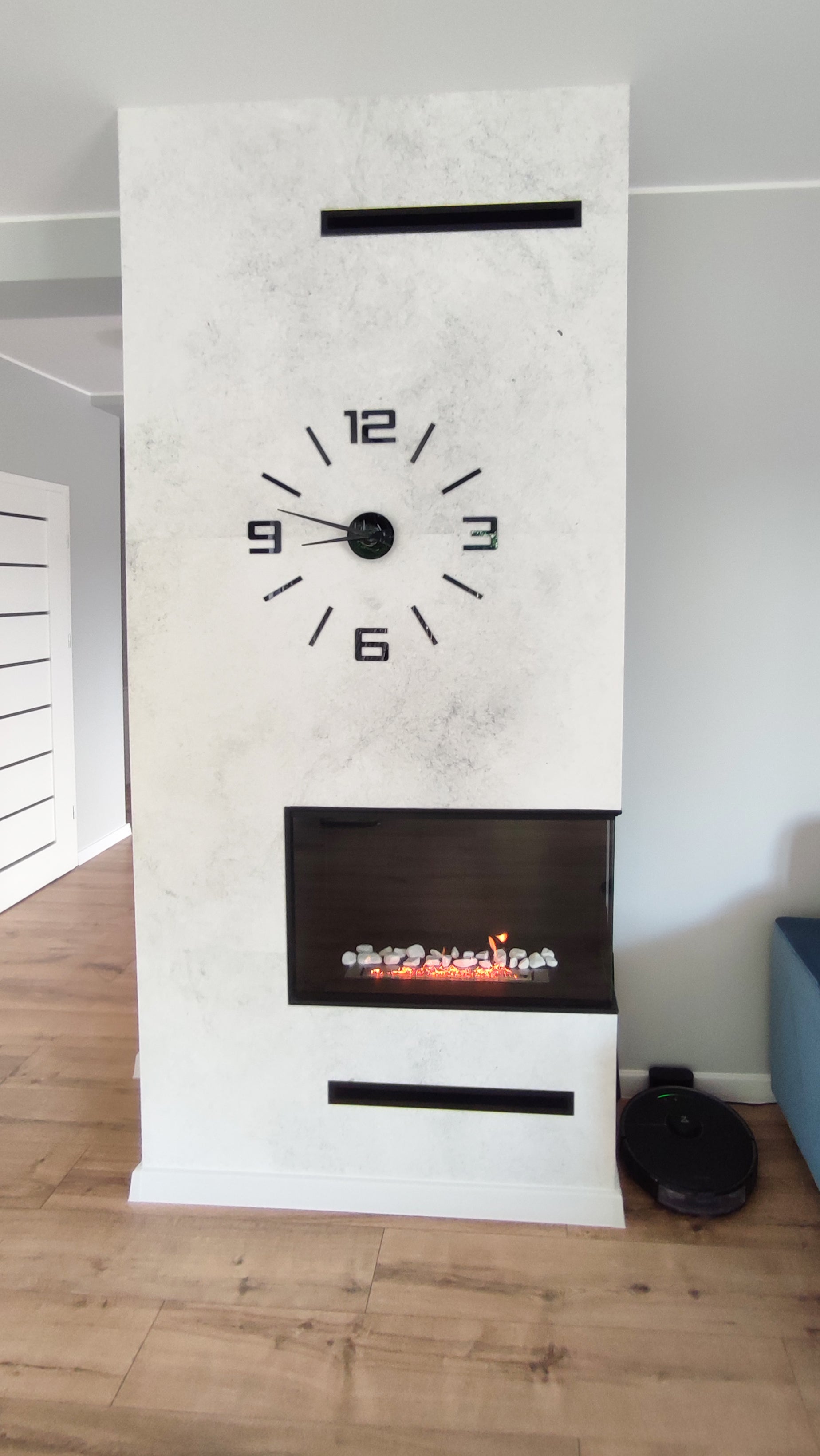 Einbau Eckkamin Rechts 80x50x30 Ethanolkamin Bioethanol Wandkamin Dekokamin