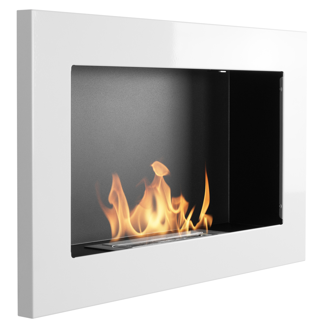 Campo24 - Gel- und Wand - Ethanol - Kamin, Weiß Hochglanz, 65cm