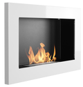 Campo24 - Gel and wall ethanol fireplace, white high gloss, 65cm