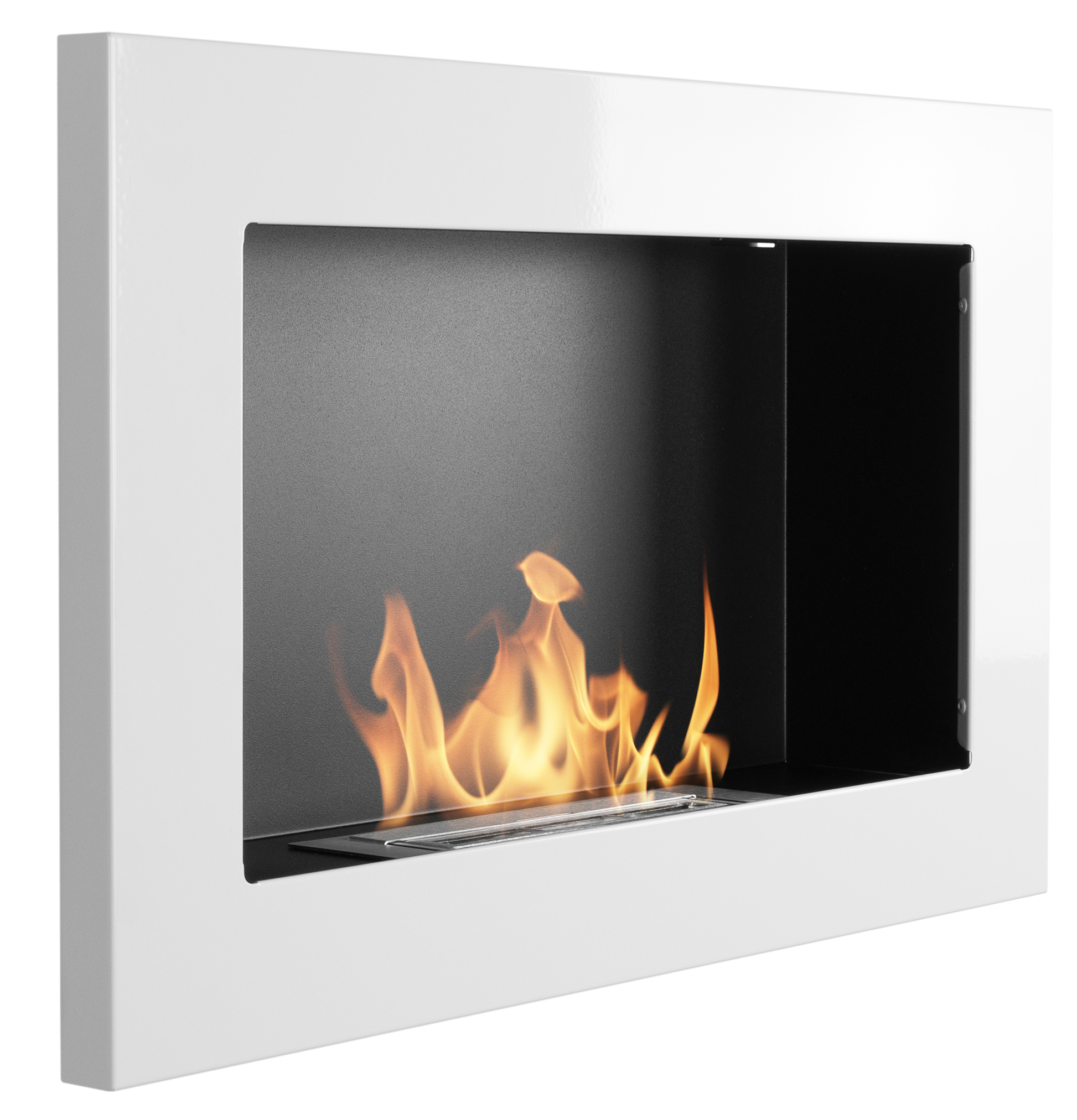 Campo24 - Gel- und Wand - Ethanol - Kamin, Weiß Hochglanz, 65cm