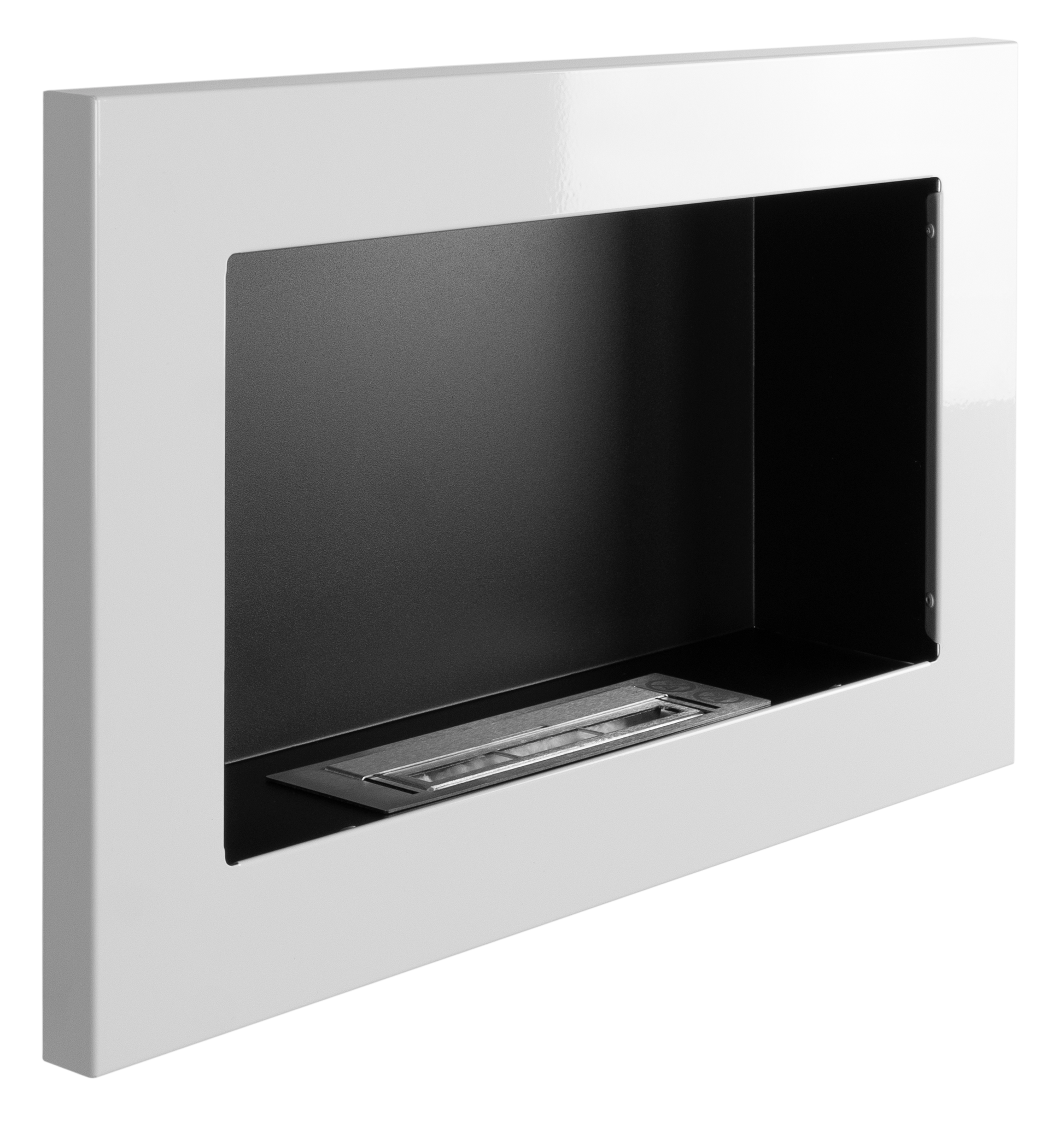 Campo24 - Gel- und Wand - Ethanol - Kamin, Weiß Hochglanz, 65cm