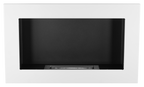 Campo24 - Gel and wall ethanol fireplace, white high gloss, 65cm