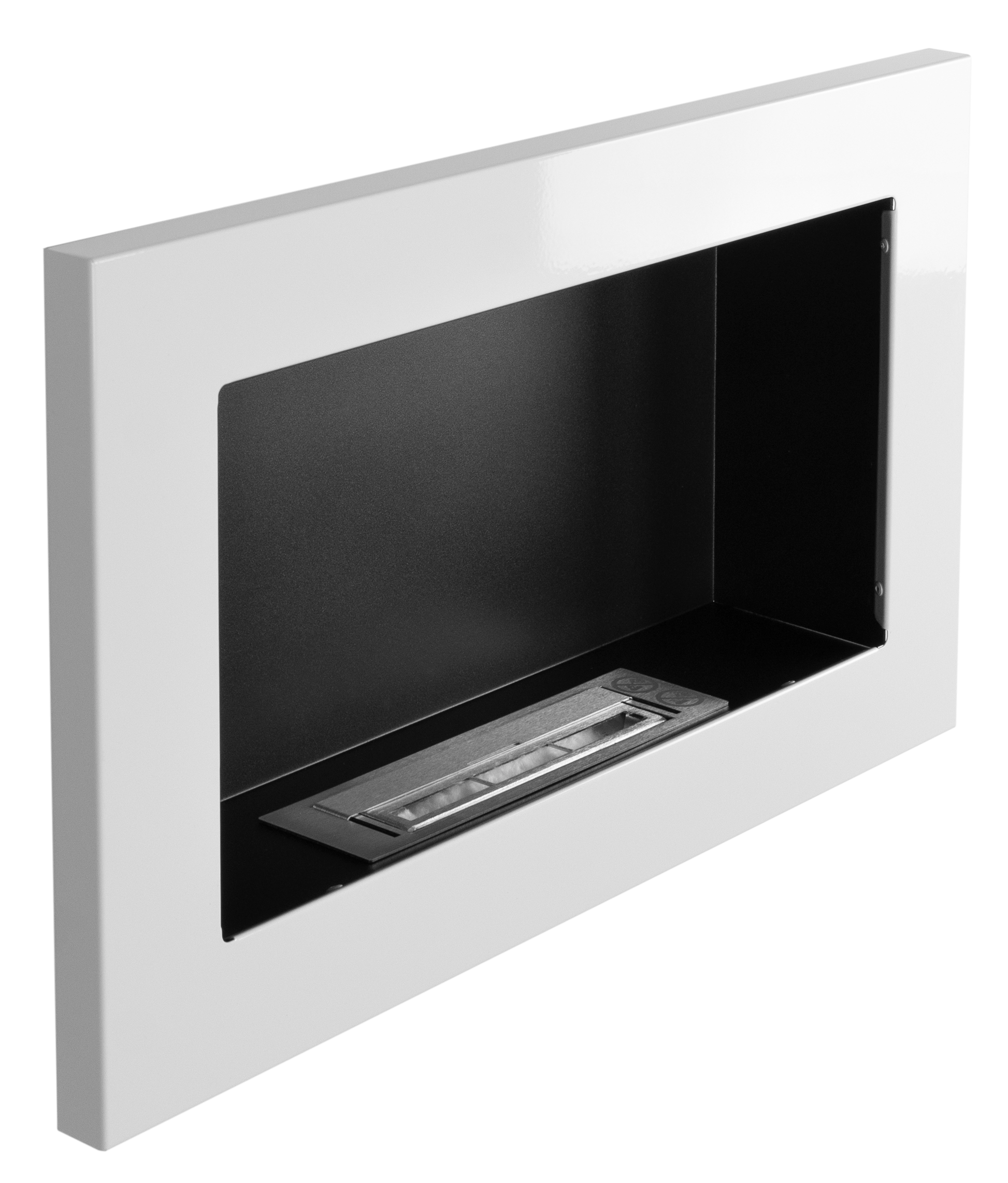 Campo24 - Gel- und Wand - Ethanol - Kamin, Weiß Hochglanz, 65cm