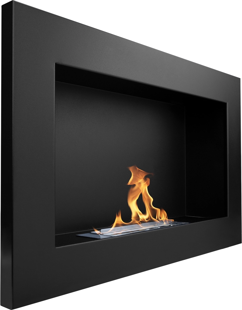 Campo24 - Gel and Wall Ethanol Fireplace + Aromatherapy Bowl, Black 65 cm