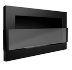 Campo24 - Gel &amp; Wall Ethanol Fireplace with Safety Glass - Gel Fireplace Ethanol Fireplace - Black - 65cm