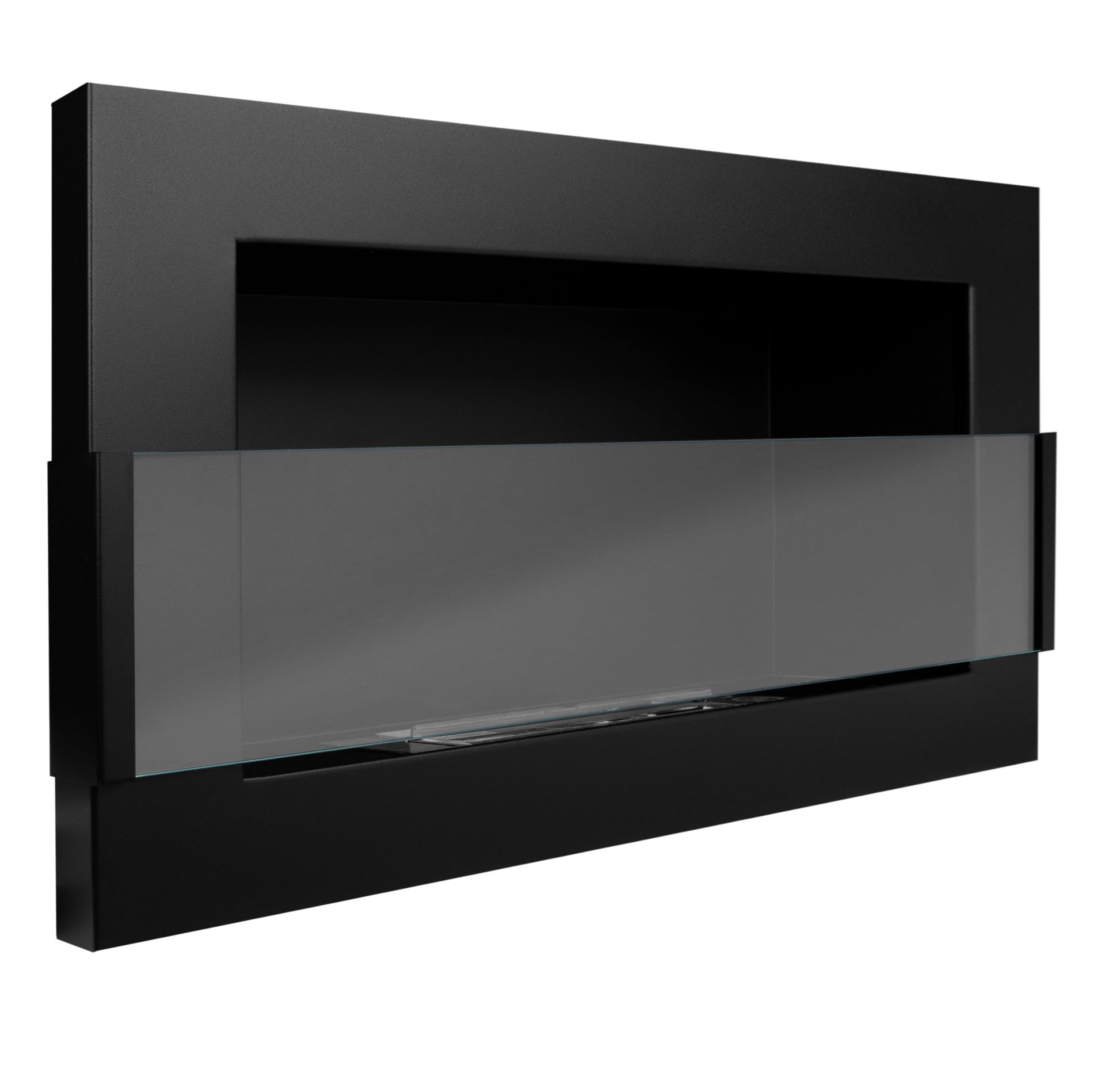 Campo24 - Gel- & Wand-Ethanol - Kamin mit Sicherheitsglas - Gelkamin Ethanolkamin - schwarz - 65cm